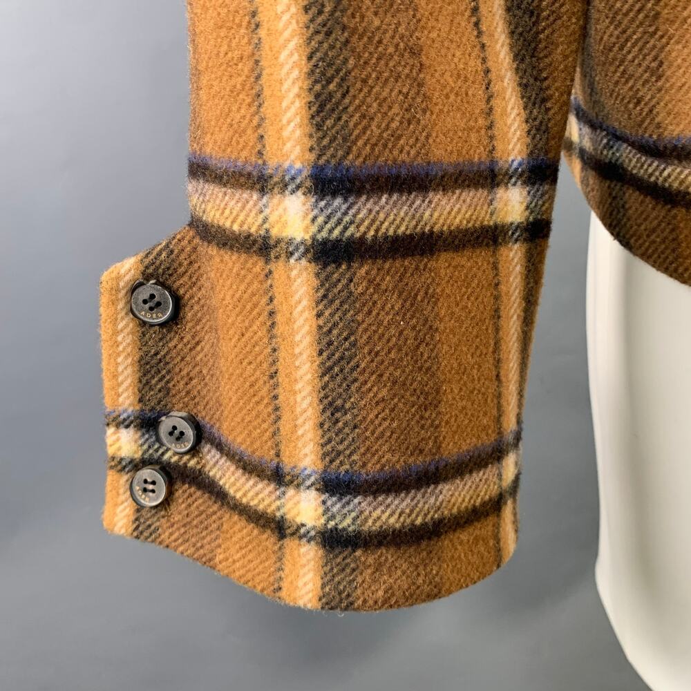 ADER ERROR Size M Brown Plaid Wool Blend One Pock… - image 5